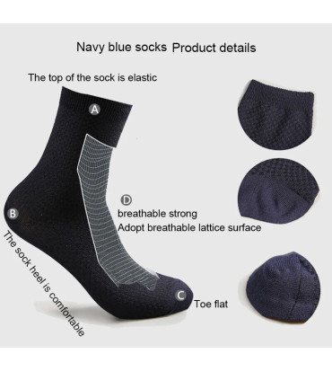 10 paires/lot hommes chaussettes en Fiber de bambou 2025 nouvelle Compression automne longue no