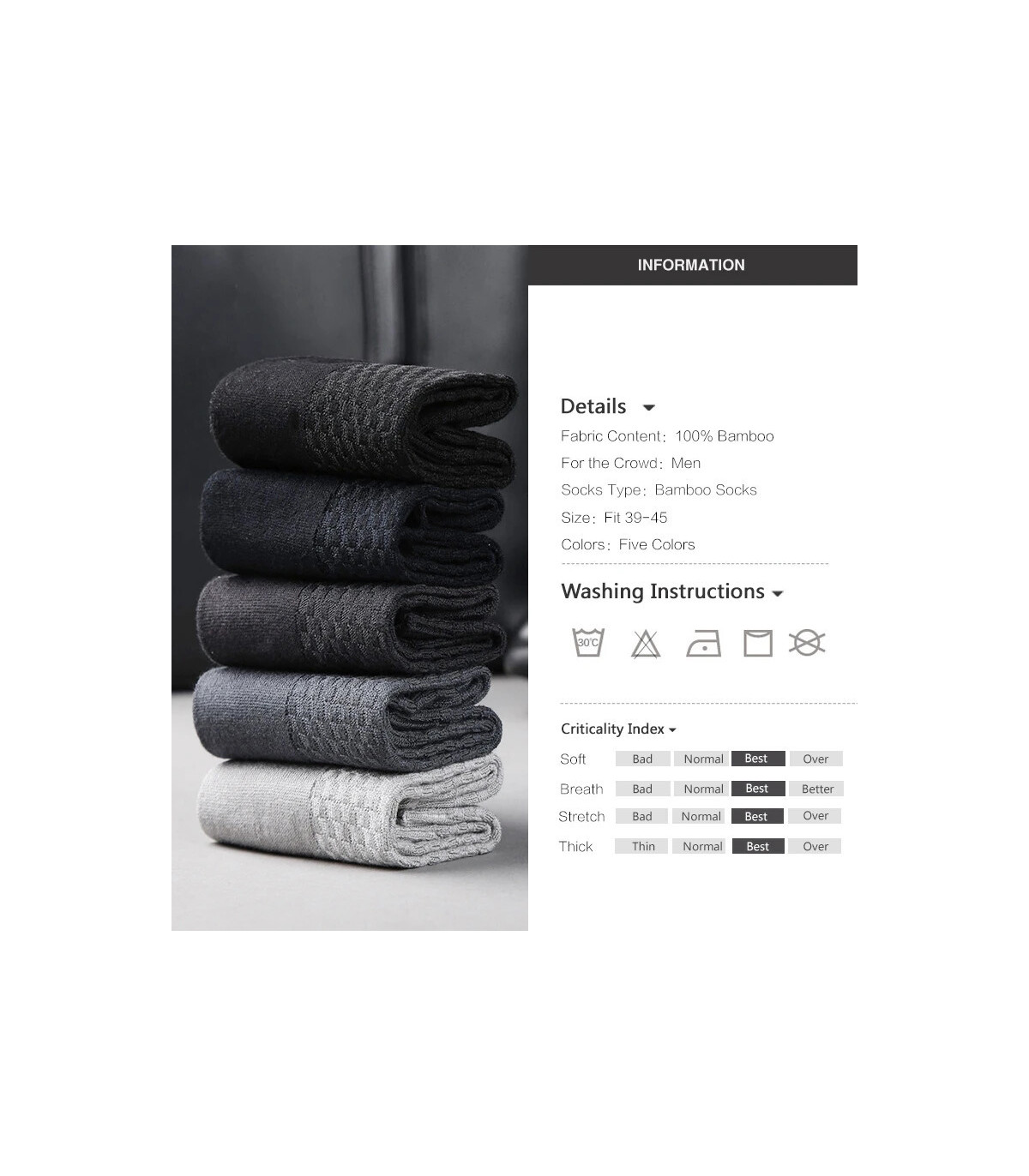 10 paires/lot hommes chaussettes en Fiber de bambou 2025 nouvelle Compression automne longue no