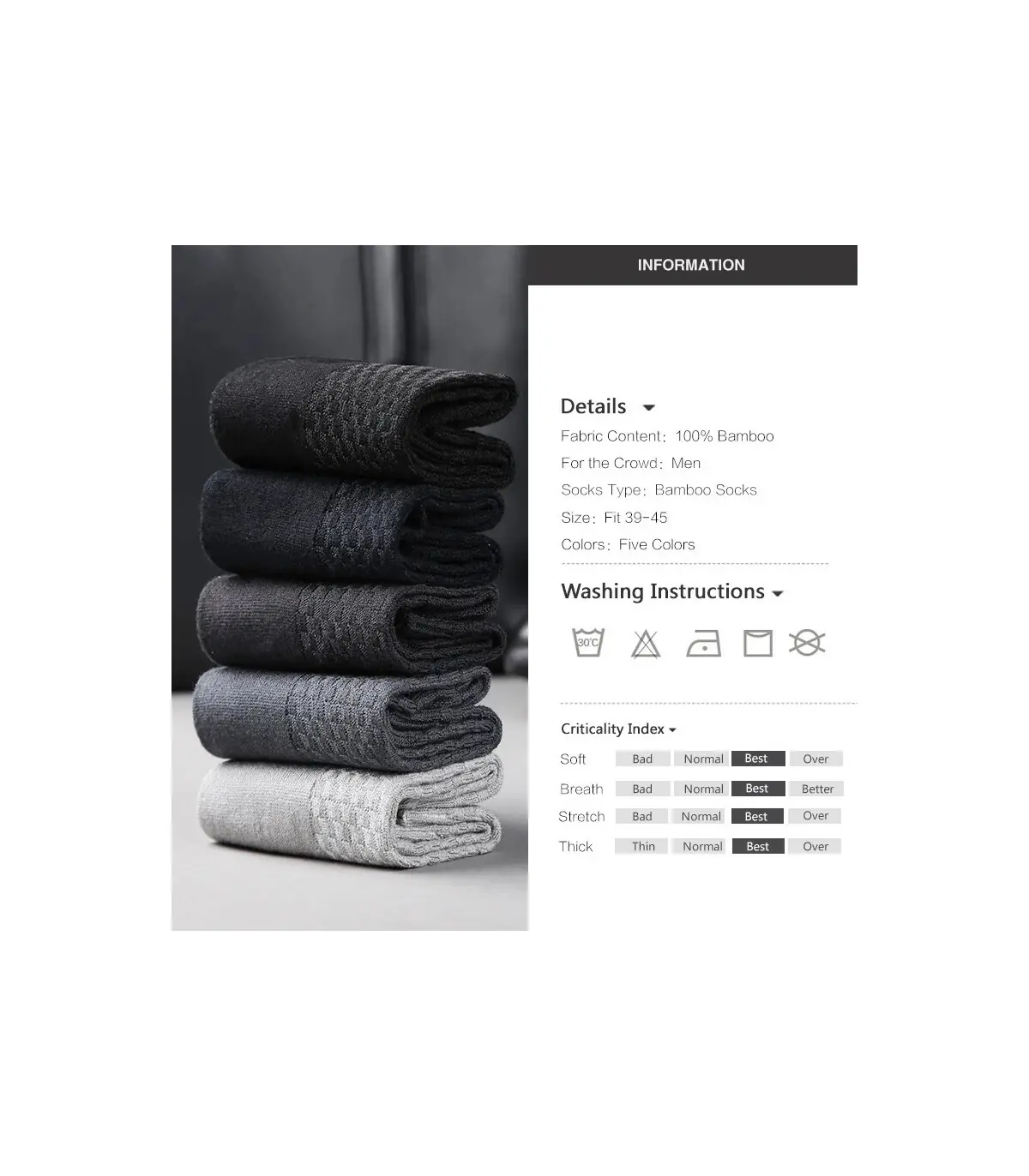 10 paires/lot hommes chaussettes en Fiber de bambou 2025 nouvelle Compression automne longue no