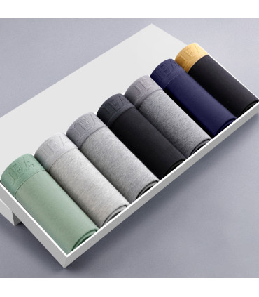 Boxer in puro cotone per uomini, mutande per uomini, biancheria intima traspirante, pantaloncini per uomo.