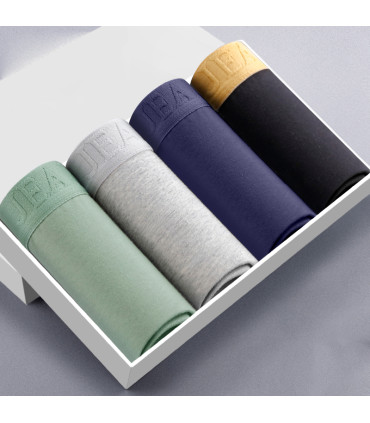Boxer in puro cotone per uomini, mutande per uomini, biancheria intima traspirante, pantaloncini per uomo.