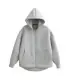HH automne femmes gris veste avec capuche à manches longues grande poche veste à glissière mant