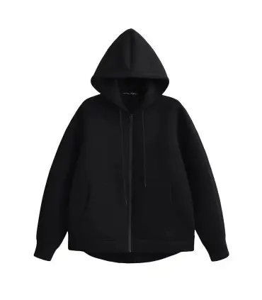 HH automne femmes gris veste avec capuche à manches longues grande poche veste à glissière mant