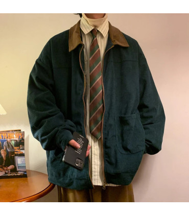 Style américain Vintage 2025 hommes Bomber veste coupe-vent manteaux à glissière automne lâche 