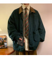 Stile americano Vintage 2025 giacca bomber da uomo a vento a zip autunno loose