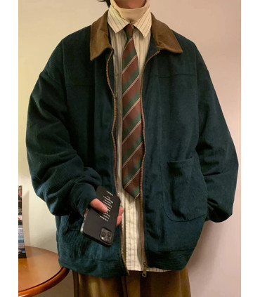 Style américain Vintage 2025 hommes Bomber veste coupe-vent manteaux à glissière automne lâche 