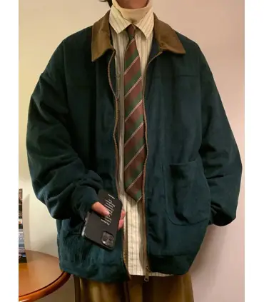 Style américain Vintage 2025 hommes Bomber veste coupe-vent manteaux à glissière automne lâche 