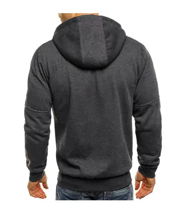 Sweats à capuche à manches longues pour hommes, sweat-shirt à fermeture éclair, vêtements sport