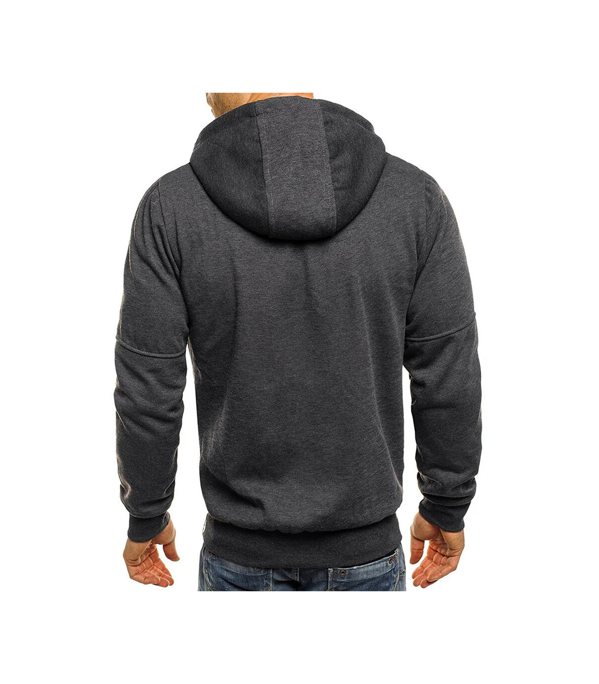 Sweats à capuche à manches longues pour hommes, sweat-shirt à fermeture éclair, vêtements sport