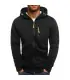 Sweats à capuche à manches longues pour hommes, sweat-shirt à fermeture éclair, vêtements sport