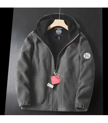 Veste polaire d\'hiver de marque pour hommes, veste en laine épaisse décontractée, Design de hau