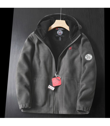 Marken-Winter-Fleecejacke für Männer, dicke lässige Wolljacke, hochwertiges Design.