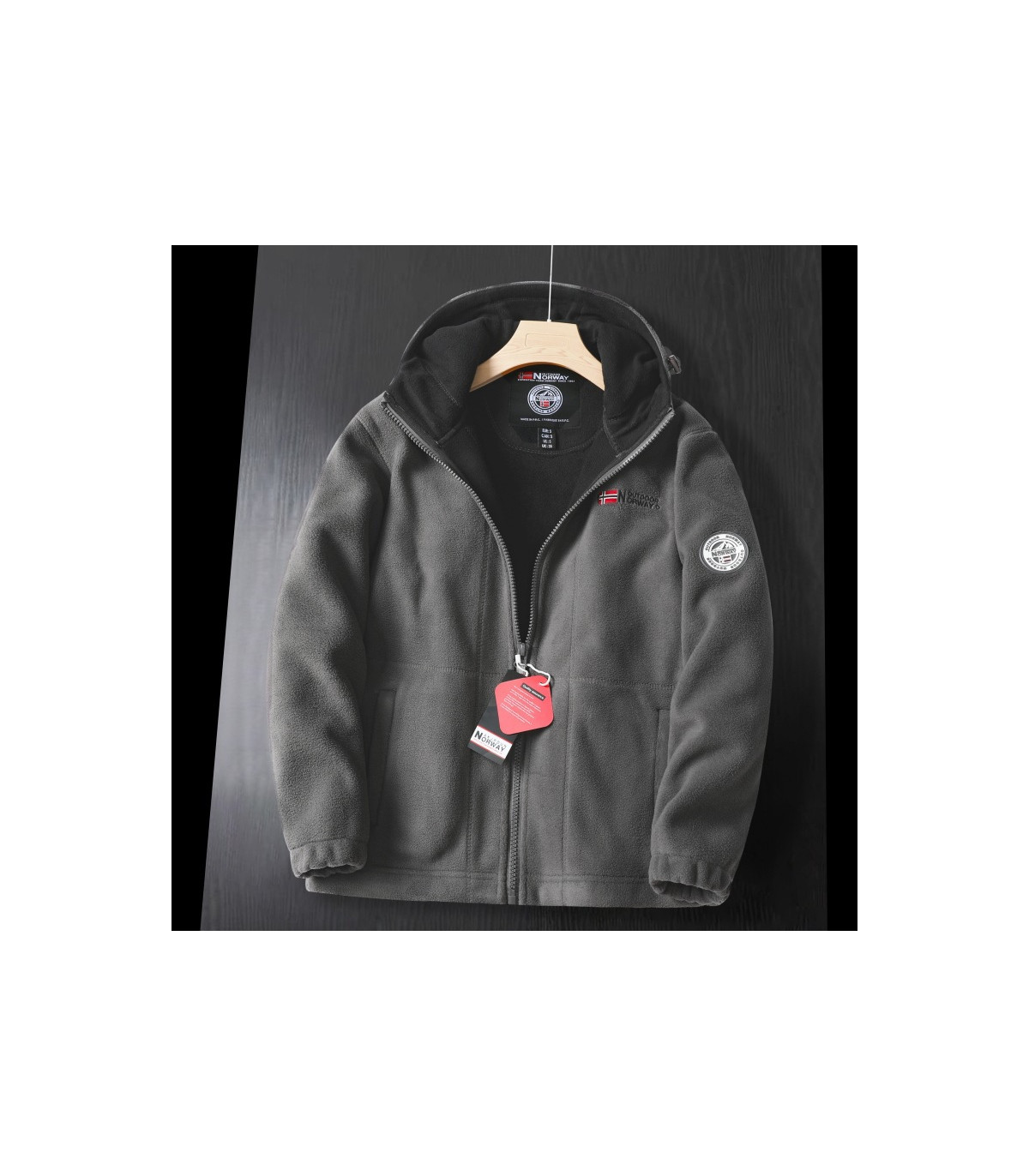 Marken-Winter-Fleecejacke für Männer, dicke lässige Wolljacke, hochwertiges Design.