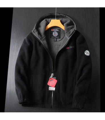 Marken-Winter-Fleecejacke für Männer, dicke lässige Wolljacke, hochwertiges Design.