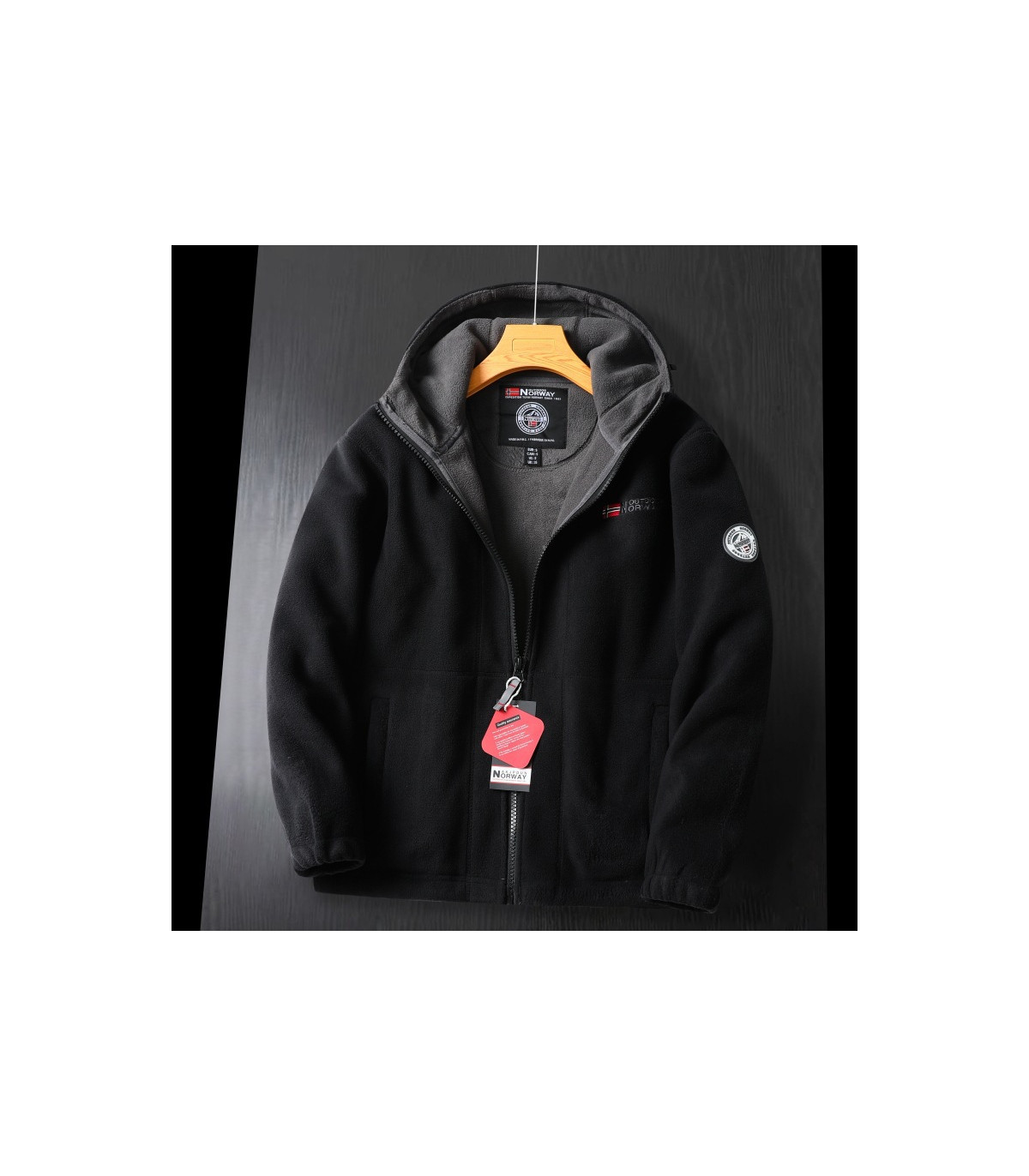 Marken-Winter-Fleecejacke für Männer, dicke lässige Wolljacke, hochwertiges Design.
