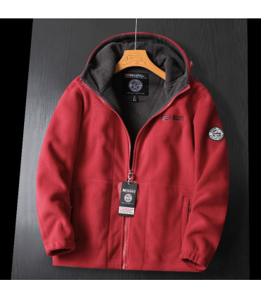 Marken-Winter-Fleecejacke für Männer, dicke lässige Wolljacke, hochwertiges Design.
