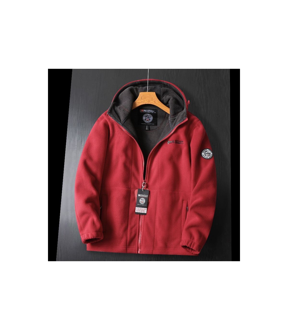 Marken-Winter-Fleecejacke für Männer, dicke lässige Wolljacke, hochwertiges Design.
