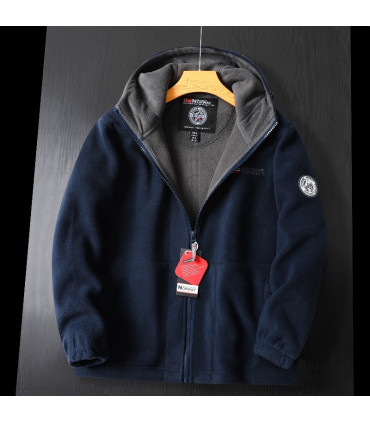 Marken-Winter-Fleecejacke für Männer, dicke lässige Wolljacke, hochwertiges Design.