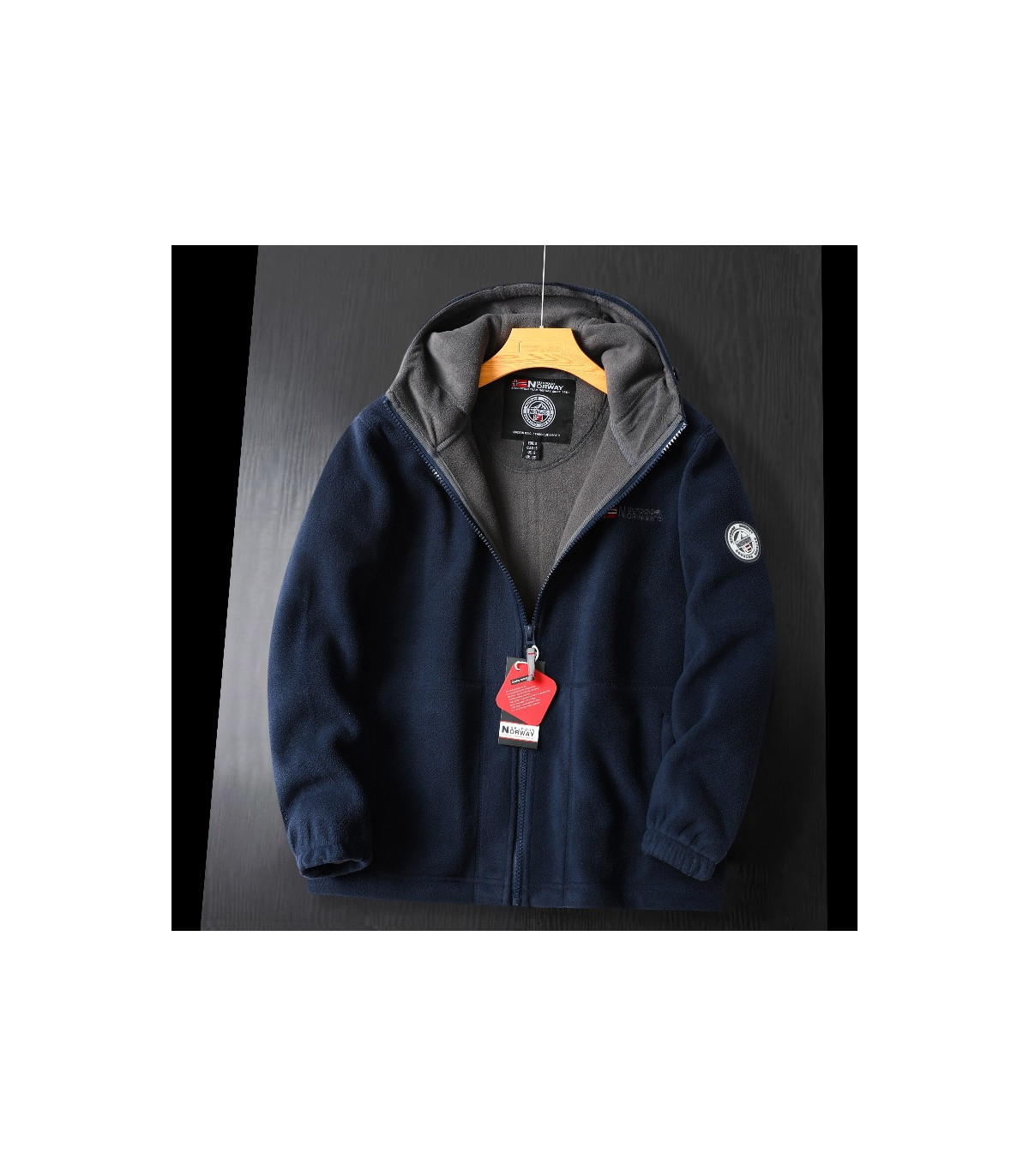 Marken-Winter-Fleecejacke für Männer, dicke lässige Wolljacke, hochwertiges Design.