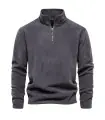 AIOPESON high quality thick warm fleece jacket for men zip neck pullover