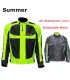 Veste de moto respirante pour hommes et femmes, manteau d\'équitation de nuit à haute visibilité