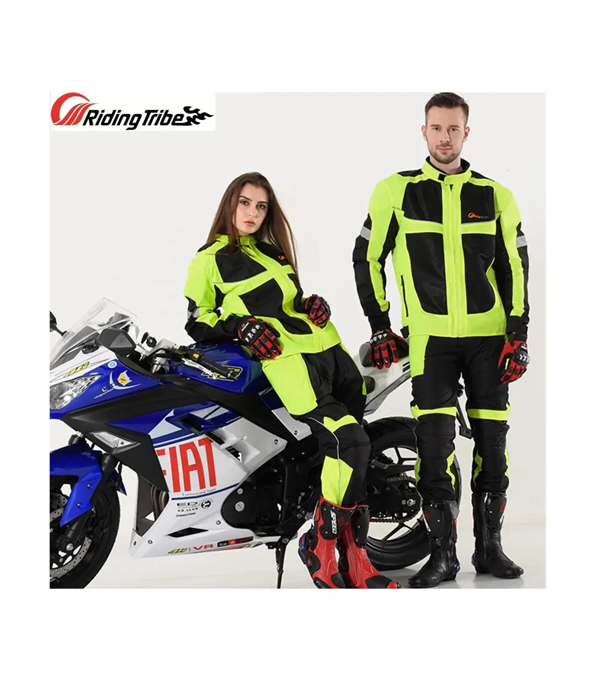 Veste de moto respirante pour hommes et femmes, manteau d\'équitation de nuit à haute visibilité