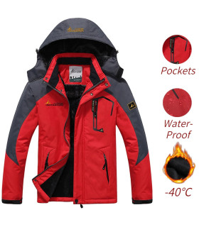 Parka coupe-vent pour hommes, manteaux de fourrure coupe-vent épais et chauds, style militaire 