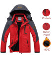 Windproof parka for men, thick and warm fur windproof coats, military style