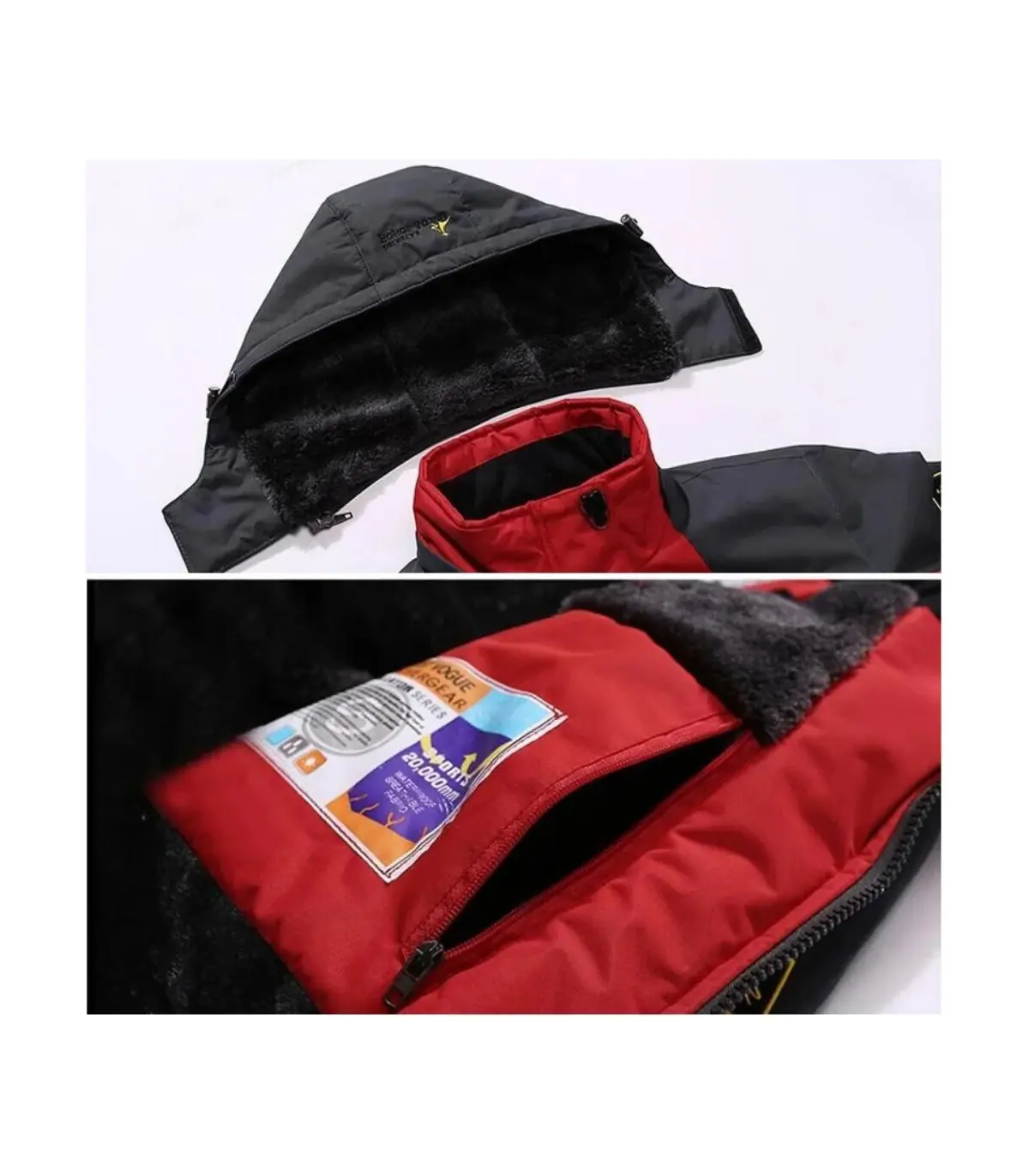 Parka coupe-vent pour hommes, manteaux de fourrure coupe-vent épais et chauds, style militaire 