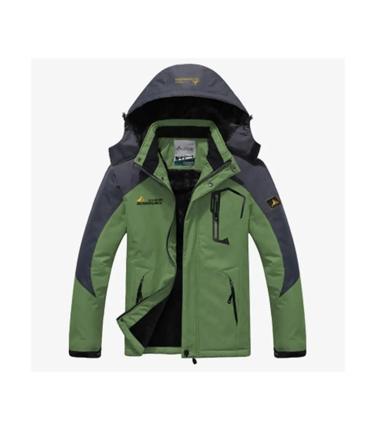 Parka coupe-vent pour hommes, manteaux de fourrure coupe-vent épais et chauds, style militaire 