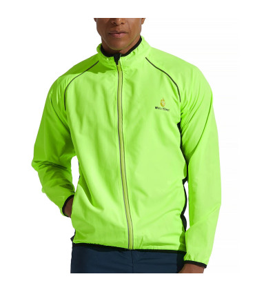 WOSAWE hommes coupe-vent imperméable réfléchissant veste de cyclisme vtt vélo à manches longues