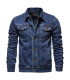 2025 automne Hommes solide Denim vestes mode moto Vintage jean vestes Hommes coupe ajustée coto