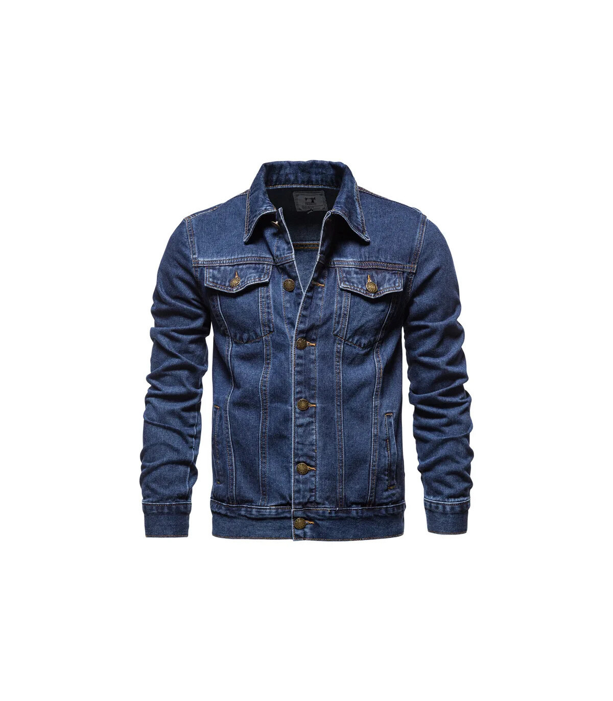 2025 automne Hommes solide Denim vestes mode moto Vintage jean vestes Hommes coupe ajustée coto