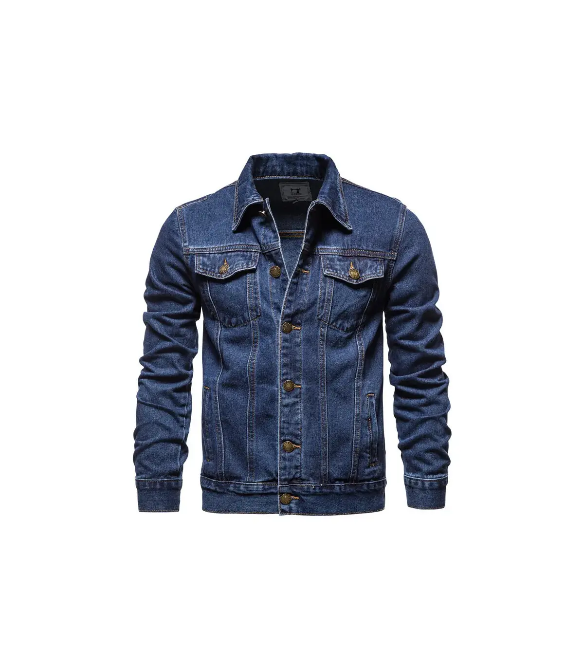 2025 automne Hommes solide Denim vestes mode moto Vintage jean vestes Hommes coupe ajustée coto