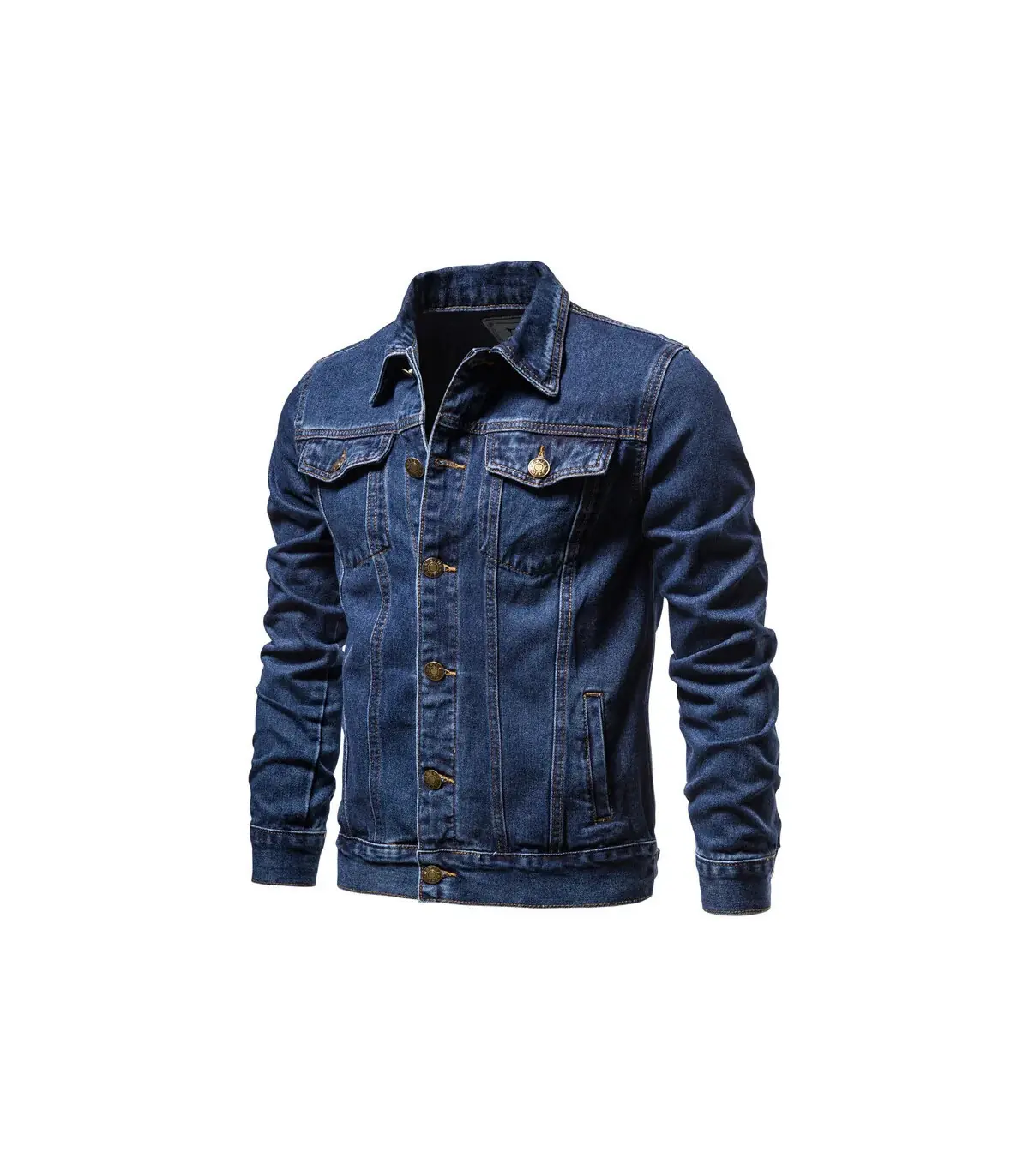 2025 automne Hommes solide Denim vestes mode moto Vintage jean vestes Hommes coupe ajustée coto