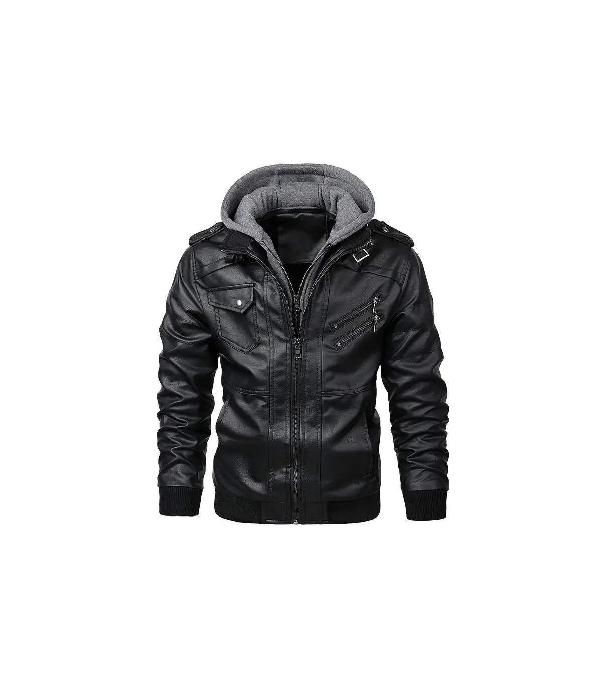 KB nouveaux hommes vestes en cuir automne décontracté moto veste en polyuréthane Biker manteaux