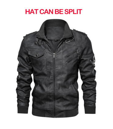 KB nouveaux hommes vestes en cuir automne décontracté moto veste en polyuréthane Biker manteaux