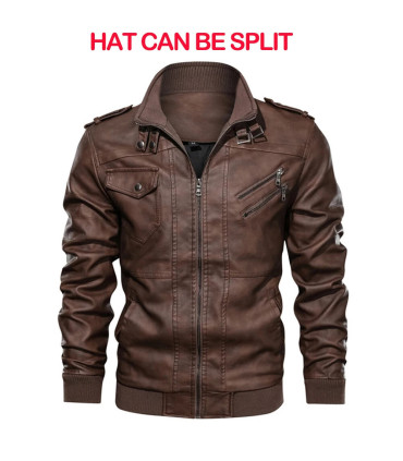 KB nouveaux hommes vestes en cuir automne décontracté moto veste en polyuréthane Biker manteaux