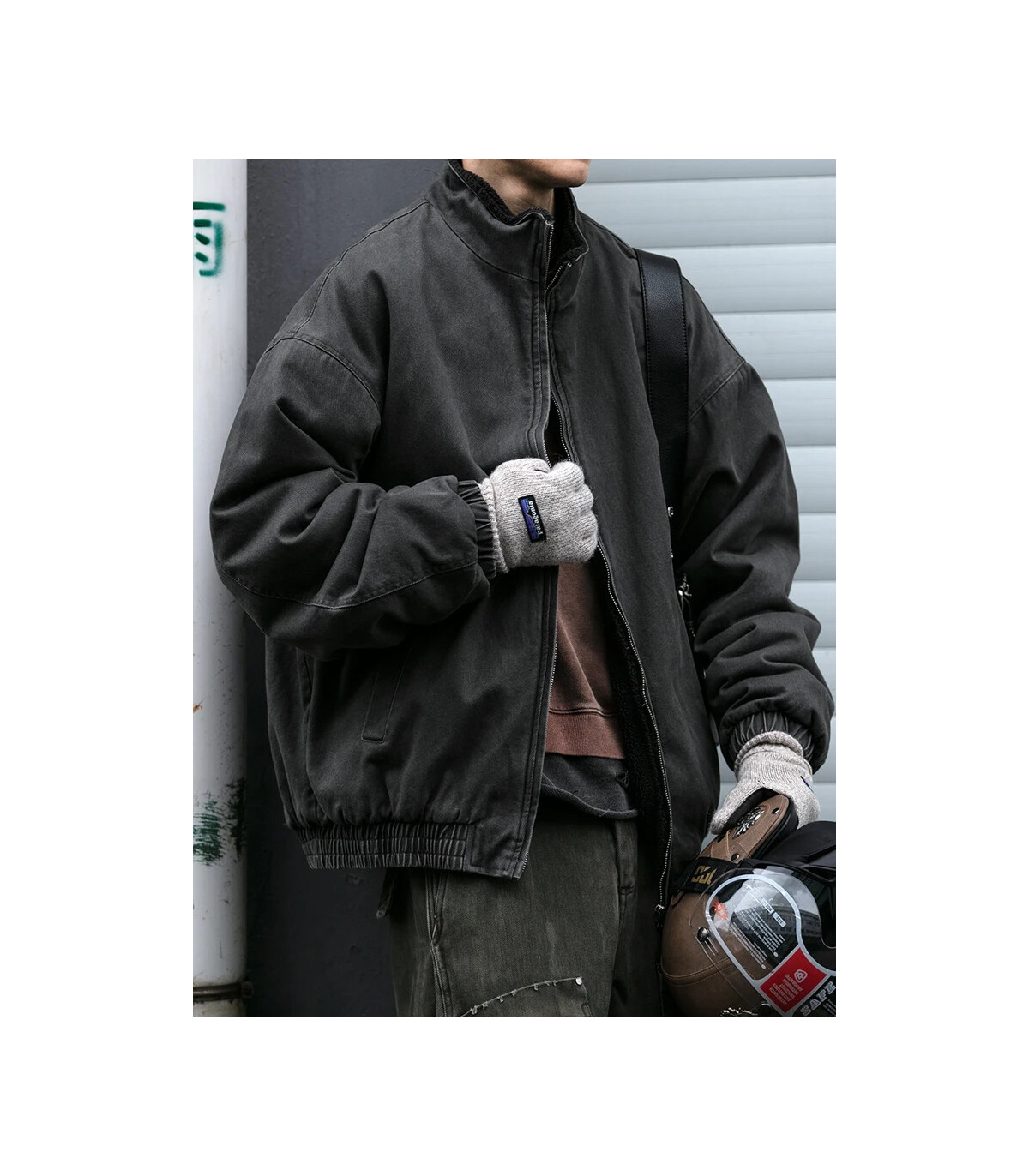 Veste polaire Vintage japonaise pour homme, veste épaisse de haute qualité, Streetwear coréen, 