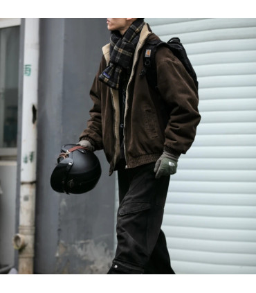 Veste polaire Vintage japonaise pour homme, veste épaisse de haute qualité, Streetwear coréen, 