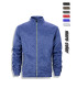 Casual sweatshirt for men, full zip cardigan jacket, high collar, a