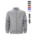 Casual sweatshirt for men, full zip cardigan jacket, high collar, a