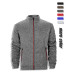 Casual sweatshirt for men, full zip cardigan jacket, high collar, a
