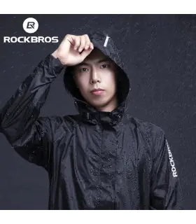 ROCKBROS – veste de cyclisme imperméable pour hommes, imperméable à capuche réfléchissante, cou