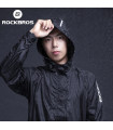 ROCKBROS - waterproof cycling jacket for men, reflective hood, neck.