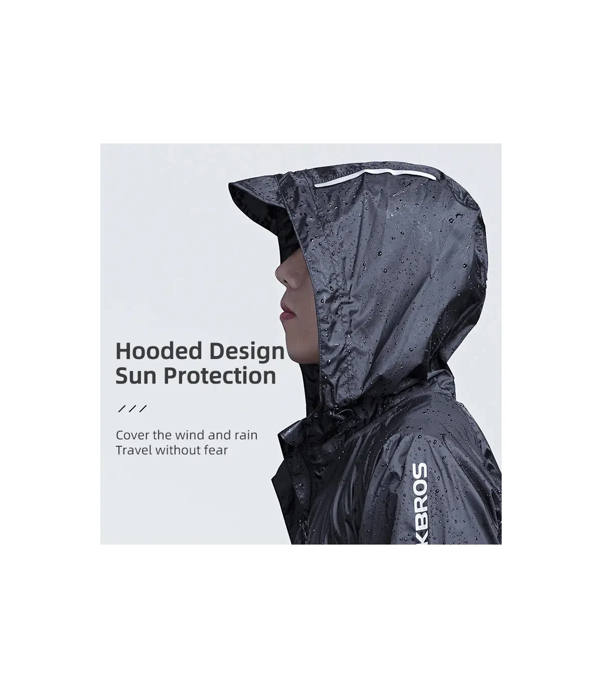 ROCKBROS – veste de cyclisme imperméable pour hommes, imperméable à capuche réfléchissante, cou