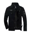 High quality military jacket for men, multi-pocket collar, embroidered sleeves, pilot tooling