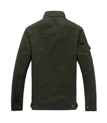 Veste militaire pour hommes de haute qualité, col multi-poches, manches brodées, outillage pilo