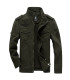 Chaqueta militar de alta calidad para hombres, cuello de múltiples bolsillos, mangas bordadas, herramienta pilo.