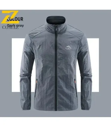 Veste d\'été ultra-mince pour hommes, Protection solaire, décontractée, respirante, sport, coupe
